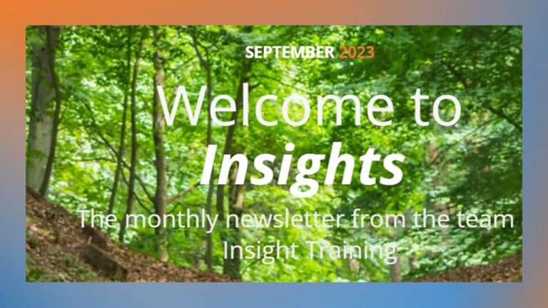 Sept 23 newsletter - Insight Training